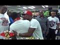 (YOU WONT BELIEVE THIS) BRONER INVADES PORTERS WORKOUT AND MAYWEATHER BREAKS THEM UP