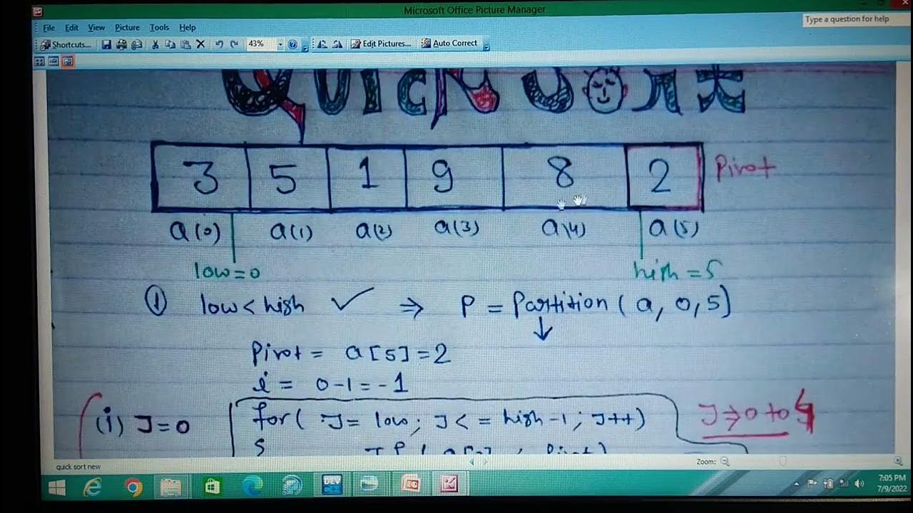 8 | QuickSort | Divide and Conquer algorithm | What is quick sort and ...