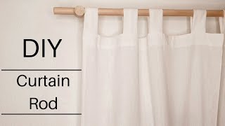 DIY Wood Curtain Rod on a Budget!