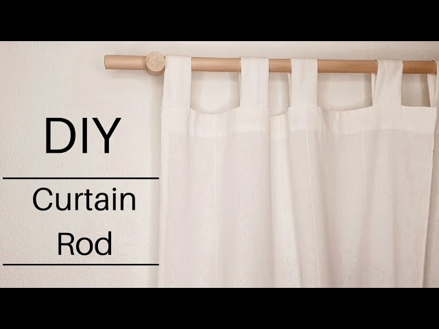 How To Make A Wooden Curtain Rod For Cheap - Iekel Road Home