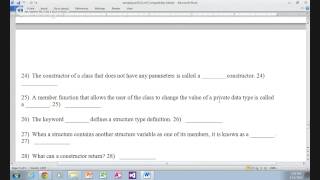 C++ 502 Chapter 10 review (12/4/2013)