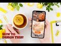 Food Application Design Tutorial For Beginners || Easy Trick || Photoshop Design || Ui Design