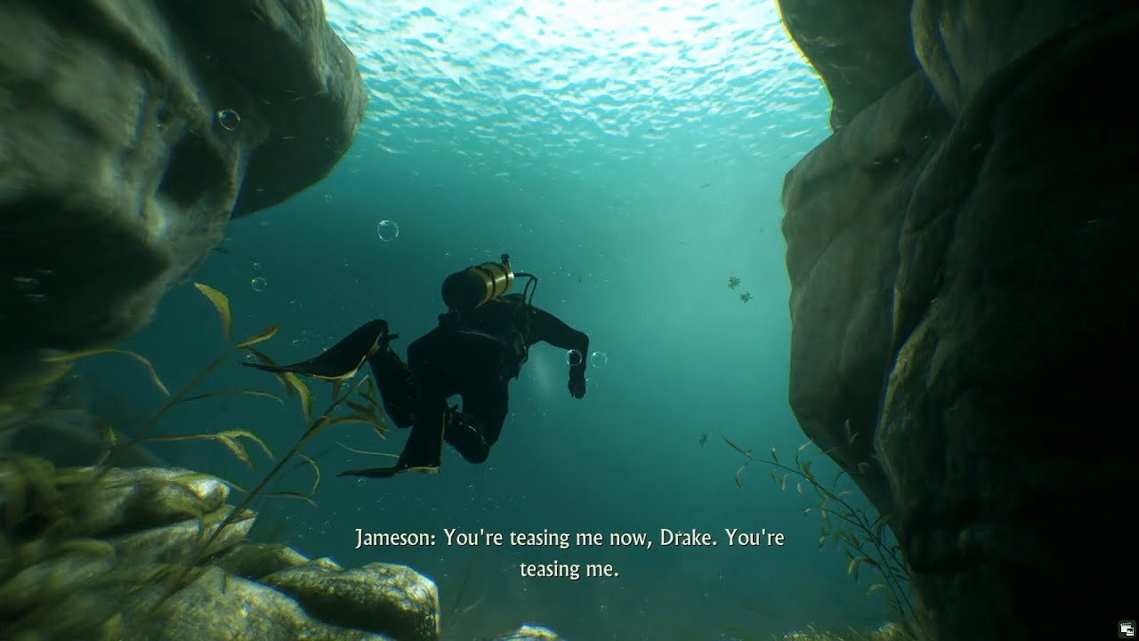 Underwater diving in Uncharted Legacy of Thieves Collection YouTube