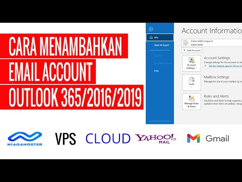 2 cara menambahkan account di outlook 365 2016 atau 2019