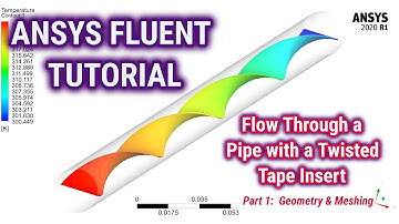 ANSYS Fluent Tutorial | Flow Through a Pipe with a Twisted Tape Insert | ANSYS Tutorial Part 1/2