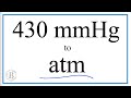 Converting mm of Mercury to Atmospheres
