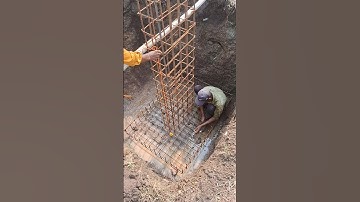Building column steel construction techniques form work #skills #shorts #construction