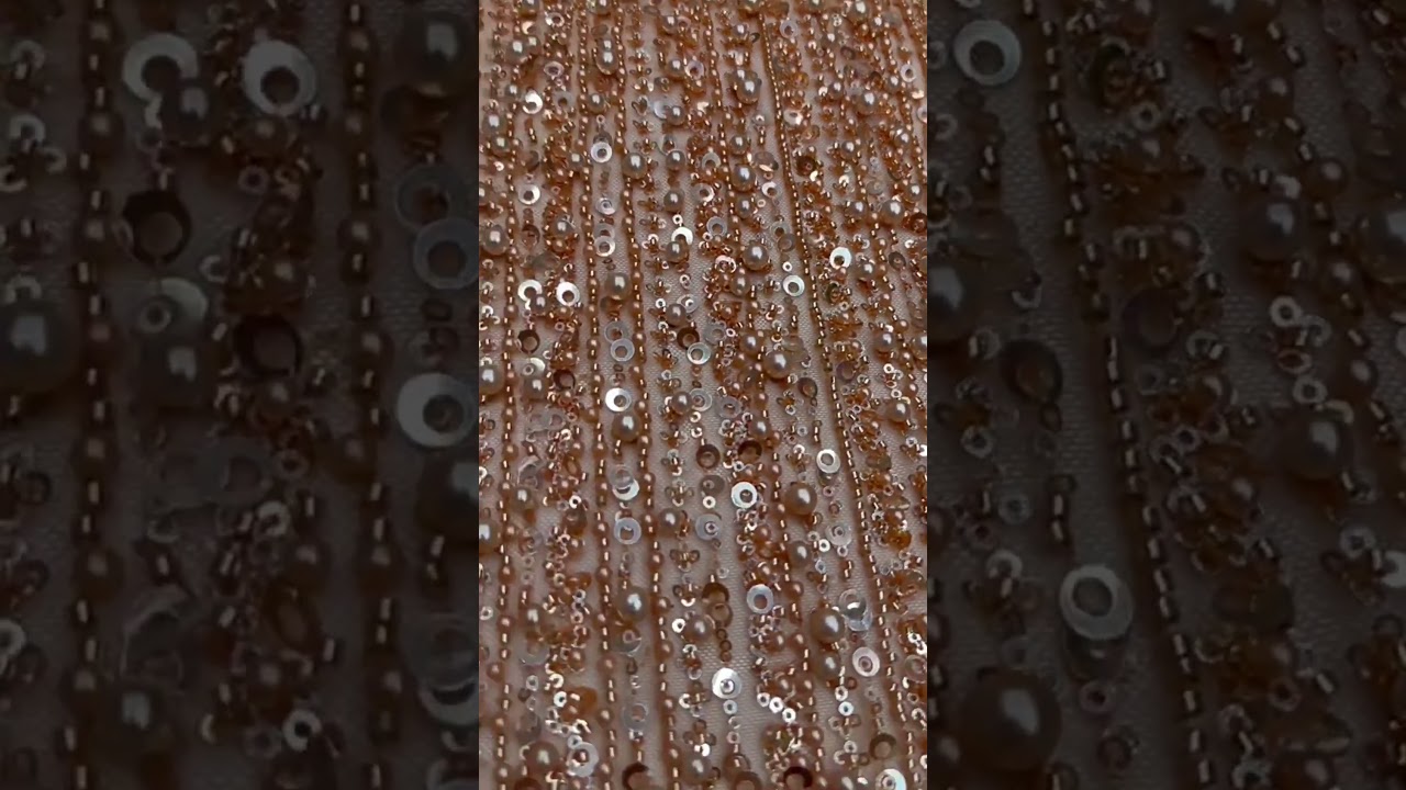 Luxury Embellished Beaded Tulle/Mesh/Net Lace Fabric for Dresses | ZT082