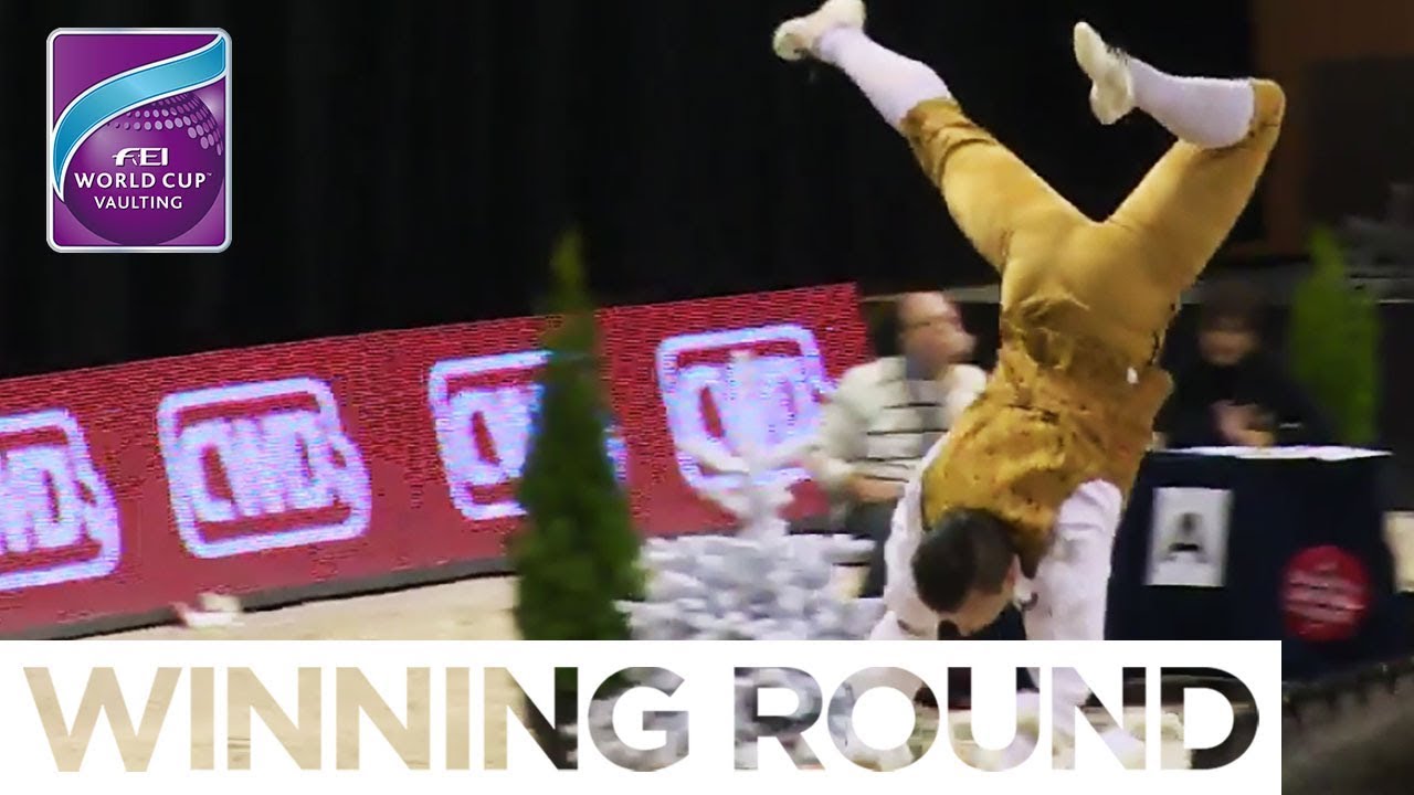 Scintillating Clément Taillez Takes Gold | FEI World Cup™ Vaulting Paris horseshoe bend