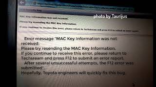 ECU Security key error