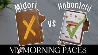 Midori MD 1Day 1Page vs. Hobonichi Techo A6: Flip-Through + Set up[2022-2023]#morningpages #journal