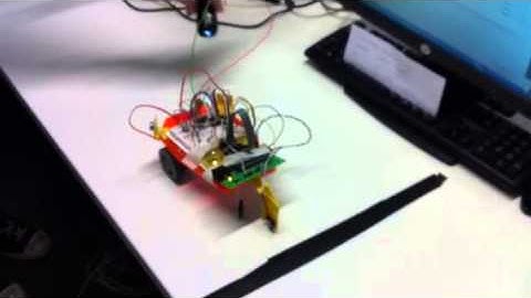 Light following robot (Testing video)