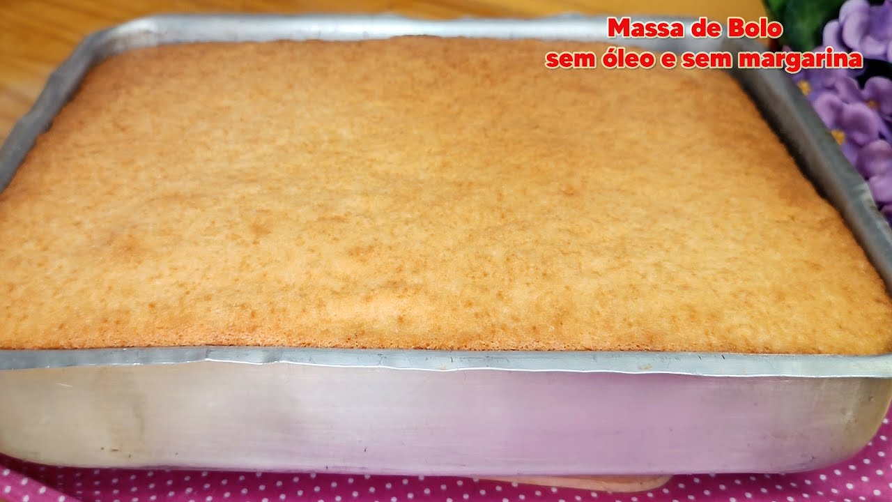 Como fazer Massa de Bolo Fofo sem Óleo, sem Manteiga e sem  Margarina!