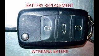 VW Wymiana baterii kluczyka starego typu 2