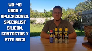 Aplicaciones y usos WD-40 clásico y specialist Silicon, Limpia contactos y PTFE Seco