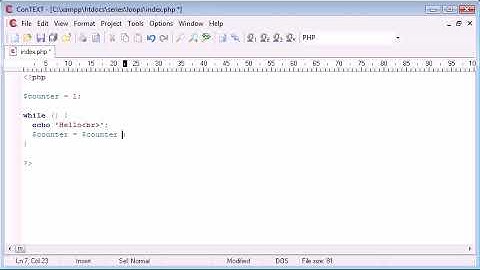 Beginner PHP Tutorial 25 while Loop
