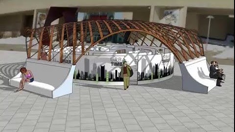 WoodOnThePlaza - UMass Timber Gridshell