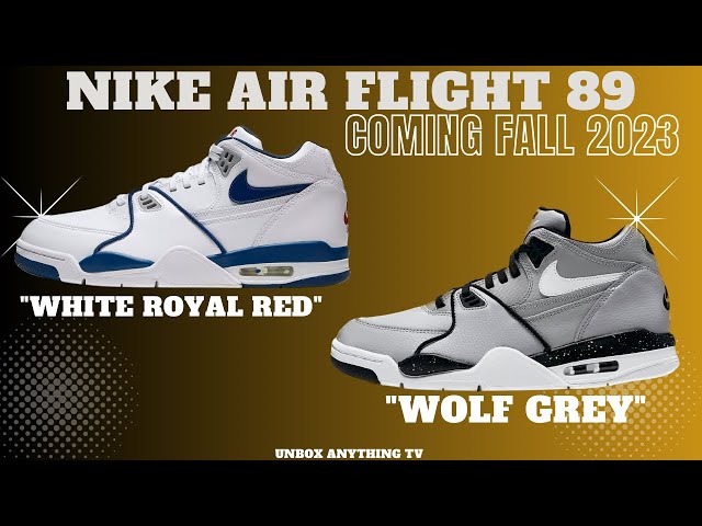 Nike Air Flight 89 "White Royal Red" & ”Wolf Grey” Coming fall 2023  Detailed look+Description below - YouTube