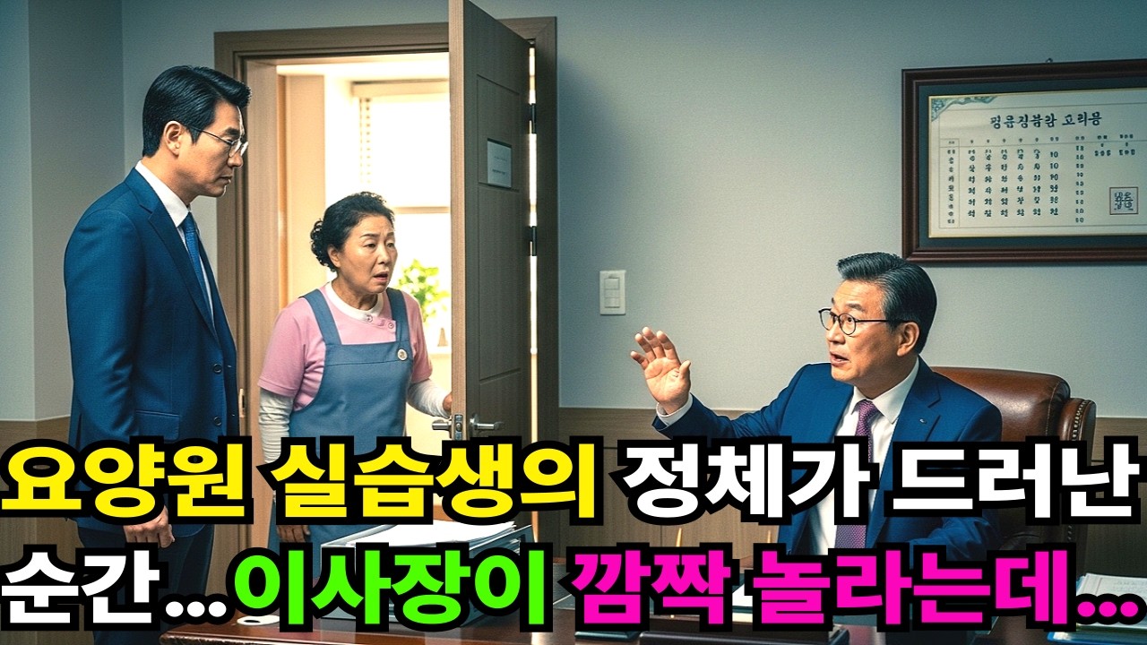 요양원서 부리던 실습생 정체가 드러난 순간…이사장이 그자리애서 벌떡 일어나 인사 하는데...