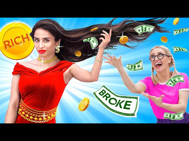 WOW! RICH STUDENTS VS BROKE STUDENTS HACKS || Awesome School Situations, DIY And Hacks by 123 GO! class=