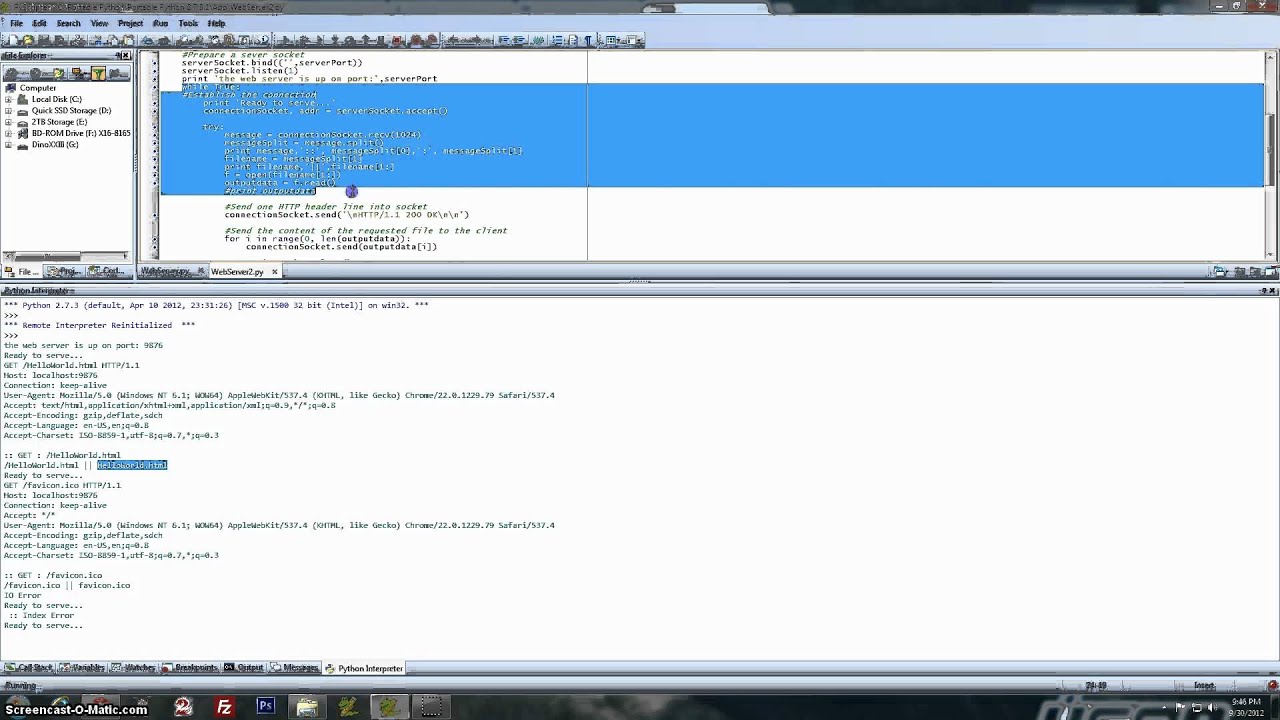 Project 1 - Web Server - YouTube