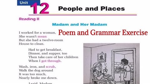 Class 9 || Unit 12 || Madam and Her Madam || Exercise || by ranjit sir