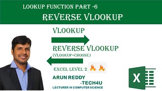 EXCEL LEVEL 2 PART 38 - REVERSE VLOOKUP