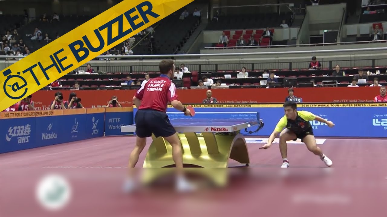 A pro table tennis player pulled off an insane trick shot that left us shaking our heads