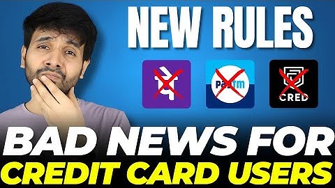 BAD NEWS for Credit Card Users | CRED, Paytm, Phonepe Stopped Rent Payment
