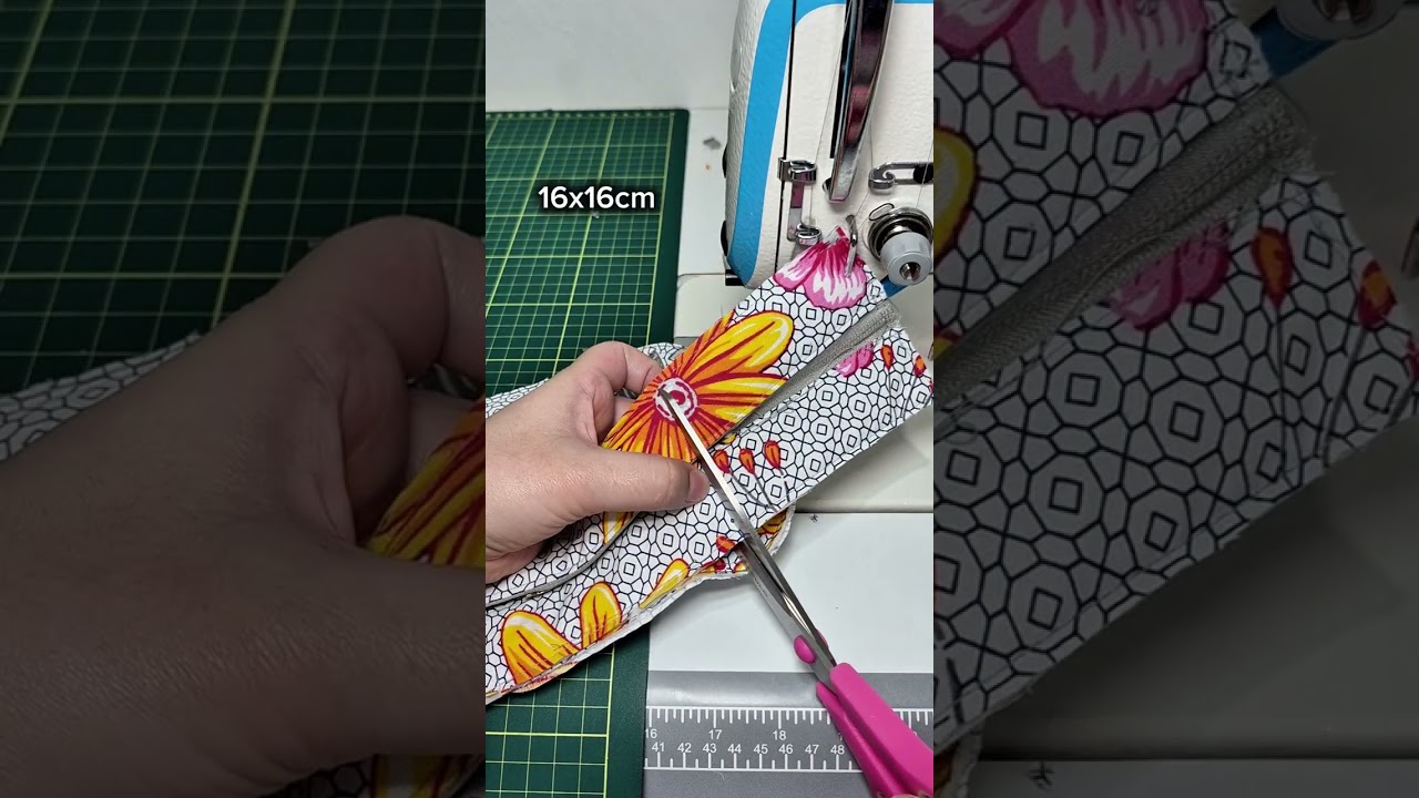 Tutorial de costura 16x16cm Sewing Passo a Passo Costura fácil 