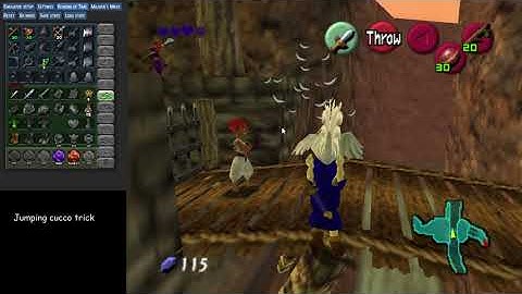 Jumping over the fence of Gerudo Valley with cucco as child