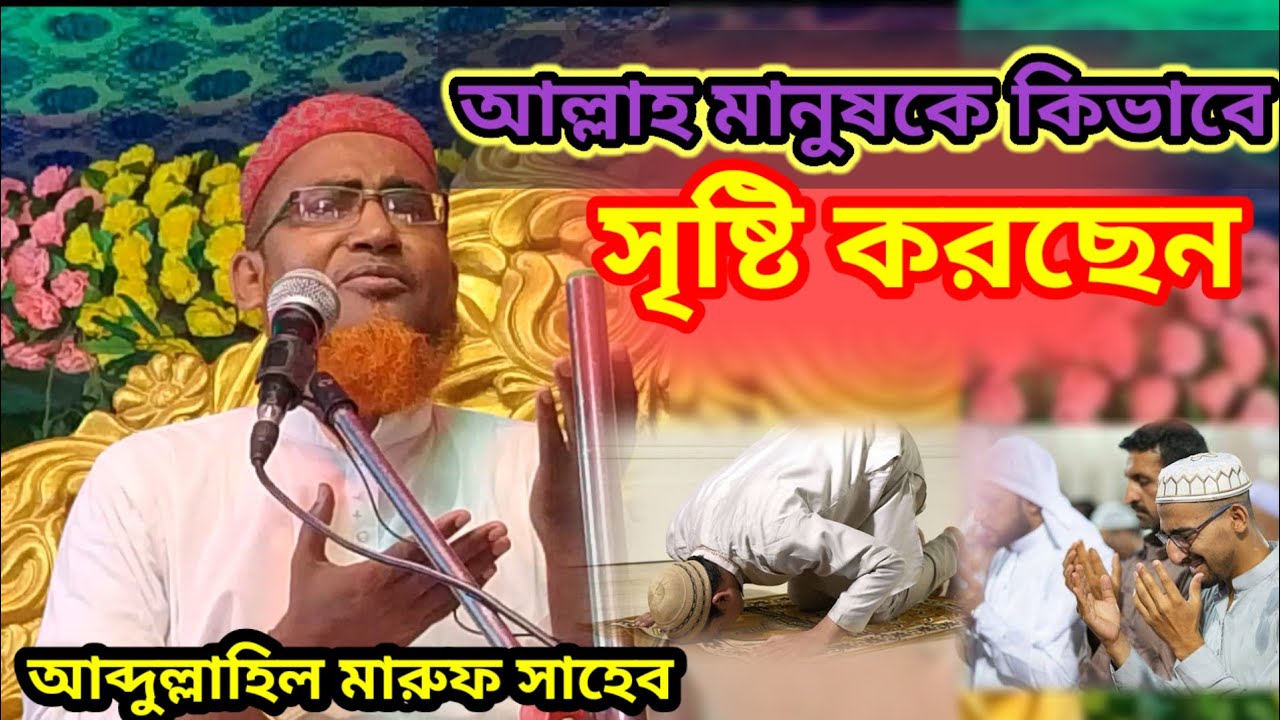 আল্লাহ মানুষকে কি ভাবে সৃষ্টি করেছেন//আব্দুল্লাহিল মারুফ সাহেব 
