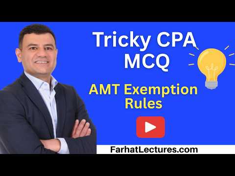 🛡️ Alternative Minimum Tax Exemption AMT MCQ — CPA Exam REG | Federal Income Tax Course thumbnail