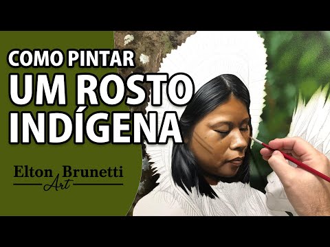 Pintando um rosto de uma Indígena - Aula demonstrativa do curso Elton Brunetti