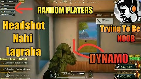 Dynamo playing with random players | Behaving like noob & Funny talks | PUBG Mobile