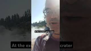 Astro Space Hero at excelsior geyser crater at Yellowstone #astrospacehero #yellowstone #funny