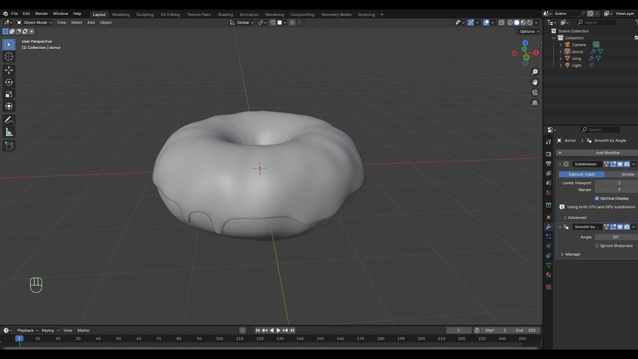 blender donut modeling part 1 - YouTube