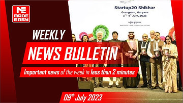 Weekly News Bulletin | Important News of the week | Top News of the week | MADE EASY