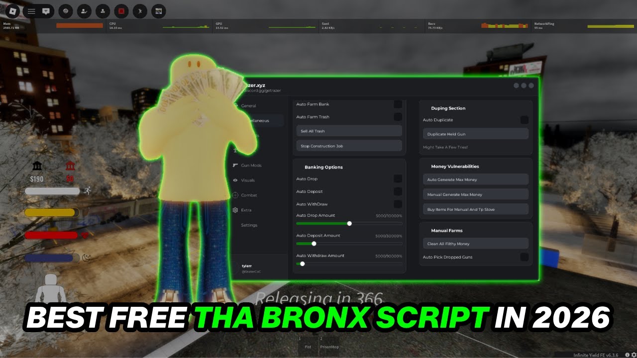 [FREE] The BEST Tha Bronx 3 Script ( Unlimited Cash, Dupe, Silent Aim ...