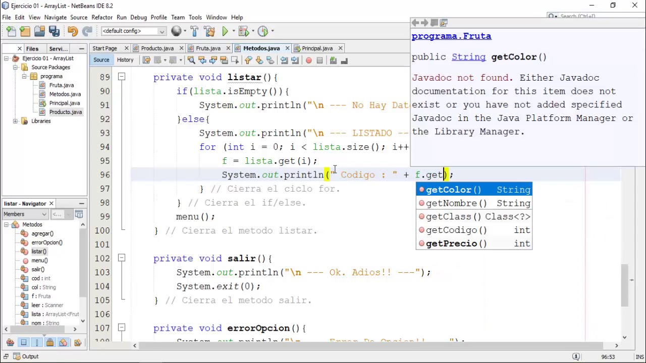ArrayList y Herencia - Parte 04 - Listar - YouTube