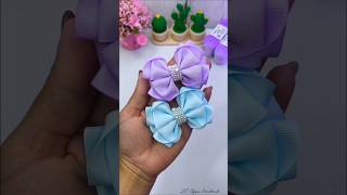 Beautiful Pastel Hair Bow 🎀 | DIY Ribbon Bow | Easy Handmade Hair Accessory #diyhairstyle #handmade