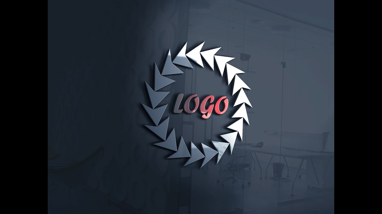 3d logo design with background - YouTube