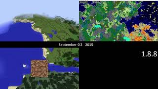 History of Minecraft World Generation - Generating the same world in (almost) every version