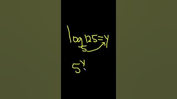 Write the Logarithmic Equation log_5(125)  = y in Exponential Form #shorts