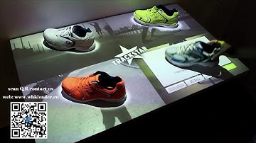 Somatosensory recognition system Kinect projection control media advertising system