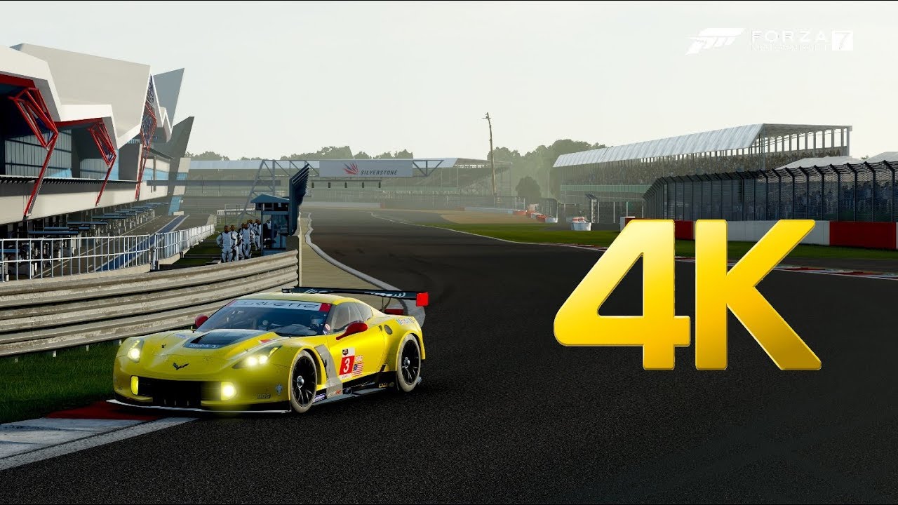 Chevrolet Corvette C7  R Silverstone Racing Circuit  -Forza Motorsport 7- [4K 60FPS] (onboard)