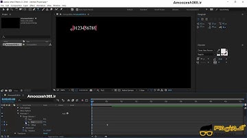 چرخش Rotation بر روی متن ها در نرم افزار افترافکت سی سی Adobe After Effect CC