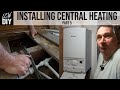How to Install Central Heating System. part5 - Getting the heating upstairs DIY Vlog #14