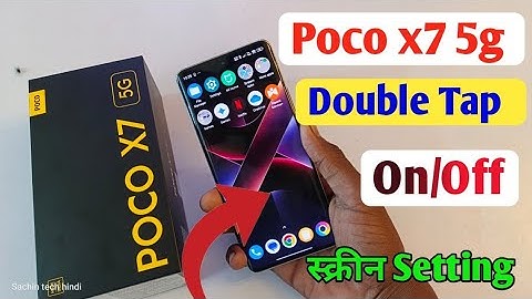 How to enable double tap to lock in Poco x7 5g/ Poco x7 me double tap to screen lock