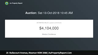 25  Bullecourt Avenue, Mosman NSW 2088 | AuPropertyReport.Com